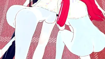 Threesomes Are Better In Animated Land - Three Way Sexual Adventure With Akeno & Rias