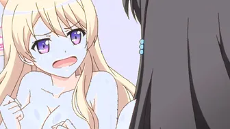 Hentai Anime two Girls fighting for a cock end up into 3 Way - Eroge H mo Game mo Kaihatsu