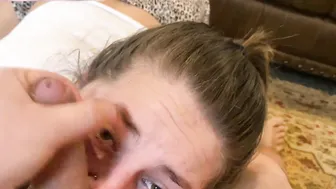 Teens First Time Deepthroating - Innocent Girlfriend's Neice Gets Facial