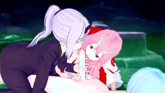 Shuna and Shion ambush Rimuru into the Bombshell springs | The time I get reincarnated as a slime Parody