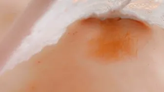 Thin sluts masturbating inside lingerie. Transparent lingerie rubbing her unshaved
