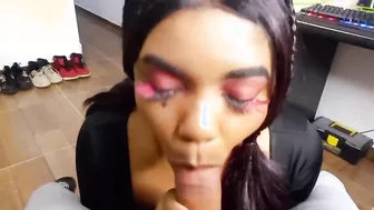The vulgar stepsister wants to suck late at night