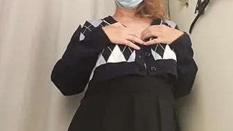Turned On eighteen shows off her body into the fitting room