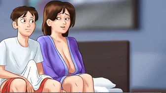 Summertime Saga: StepMom Caught Her StepSon Jerking Off And She