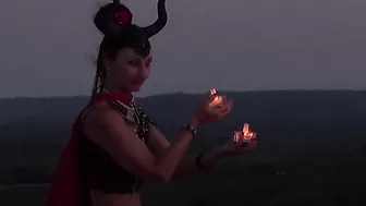 Night Dance with electric candles