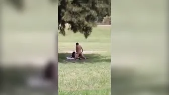 19 yo lovers fucks into outside park - public sex voyeur