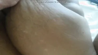 African Grandma - pulling her big boobs