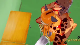 Furry Animated - Bear is Banged by a Fox