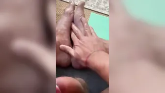 Cum on my toes rub it inside and I eat some too