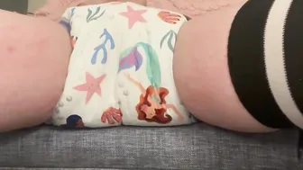 Messing my NEW mermaid diaper