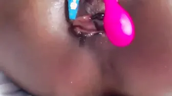 Rough masturbation play twat and got orgasm