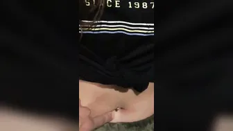 Having Fun with her beauty navel earring