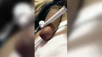 boy is experimenting with his toothbrush