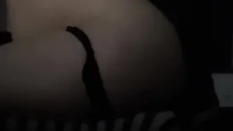 Gothic chick Silent Masturbation Session - My parents are inside the next room