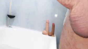 He came to my restroom nailed me with 2 toys and cum on my face