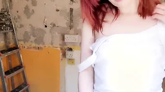 Adorable Plumber Getting Stuck