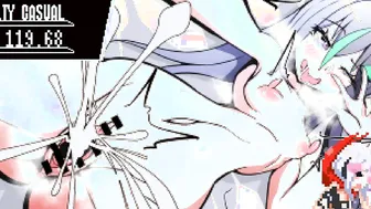 Buzama [Hentai sex fight game] Ep.two futanari turned in a mommy with gigantic hooters and milked