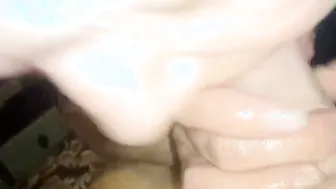 Cougar amazingly hot sloppy shower cap bj