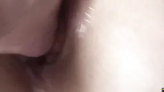 Squirty lips getting teased fuck and finished with a facial