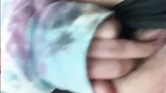 solo female outside masturbation inside the vehicle with cool off asmr rain storm real life exhibitionist