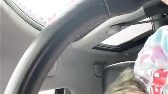 solo female outside masturbation inside the vehicle with cool off asmr rain storm real life exhibitionist
