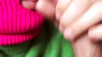 The bandit women is punished with shots of cum into mouth