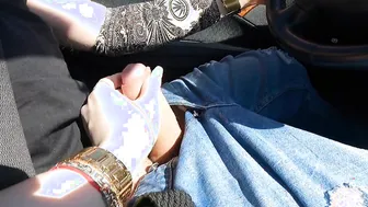 I made Him CUM While He Driving CREAMPIE And Nice Feeling 