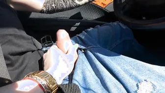 I made Him CUM While He Driving CREAMPIE And Nice Feeling 