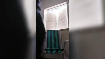 Bro reach his chair for hugest amount of pissing