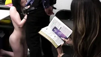 Shoplifter Cougar and Daughter Must Work Together to Please Security Officer to Avoid Their Jail Time - Leia Rae Jamie