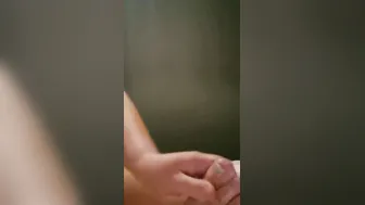Rubbing lotion on my toes