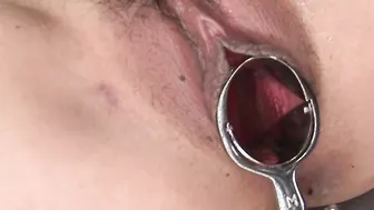 Japanese sub getting her teens bushy pussy stuffed by two