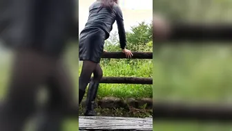 Transvestite Long boots Boot bdsm Leather bdsm Riders jacket lover Japanese crossdresser