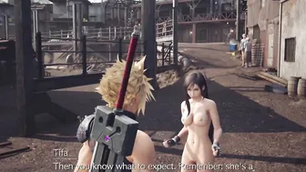 Tifa Fully Nude Walking Around - Naked Walkthrough FF7 RMK Part two