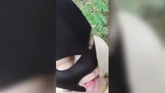 naked hiking and sucking off a gigantic penis