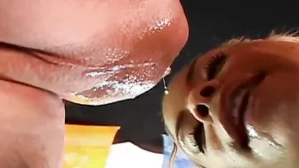 goddess Slim milf Stirs Her Cocktail With A Gigantic Cock Before Deepthroating It