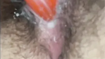 Pounding Bushy Twat until Wet Creamy White Cum