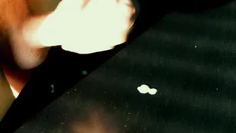 Own cum licking of the table - 19 Yo fat dick creampie