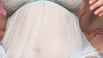 BBW Shows off Tummy and Breasts