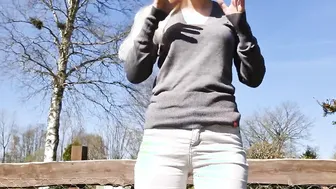 Pissing outdoors