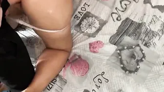 Mom inside panties has anal sex into her huge butt