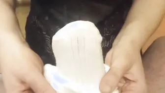 Hand Job into white socks