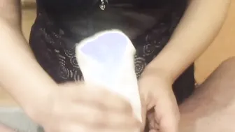Hand Job into white socks