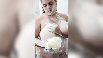taking a shower me alone