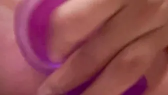 Bi-Curious goddess pounds her soak vagina to Squirt with a sex toy and new bunny toy