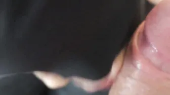 Pov Slow Close up Oral Sex by Bombshell Mom cum inside mouth and drink cum Huge penis.