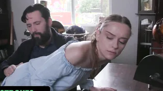 Family Massage - Pigtailed 19 Yo Getting Her Vagina Dicked Down By Her Turned On Stepdaddy