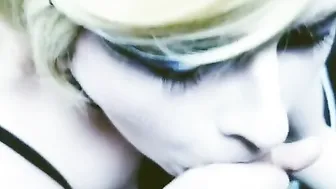 Elf offer Daddy a sloppy fellatio. Elf loves to eat Daddys cum