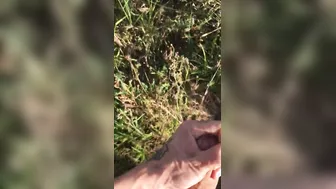 quick cummed outdoors