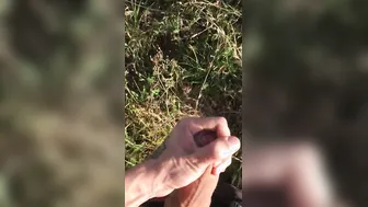 quick cummed outdoors